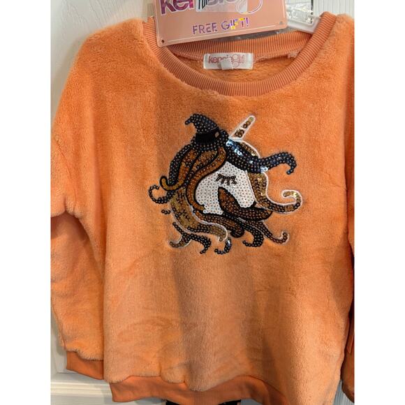 NEW Kensie Girl 3-Piece Halloween Glitter Unicorn Sparkly Outfit  6 - Picture 4 of 8